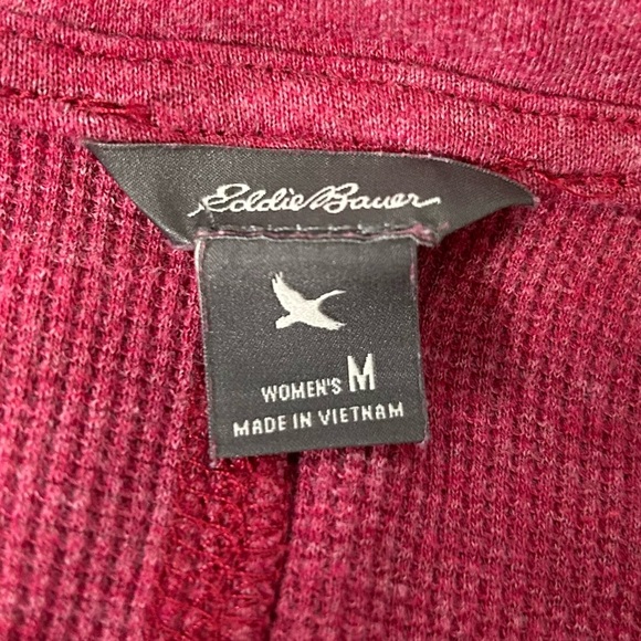 Eddie Bauer Women’s Dusty Red Berry Cowl Neck Long Sleeve Top - Picture 3 of 10